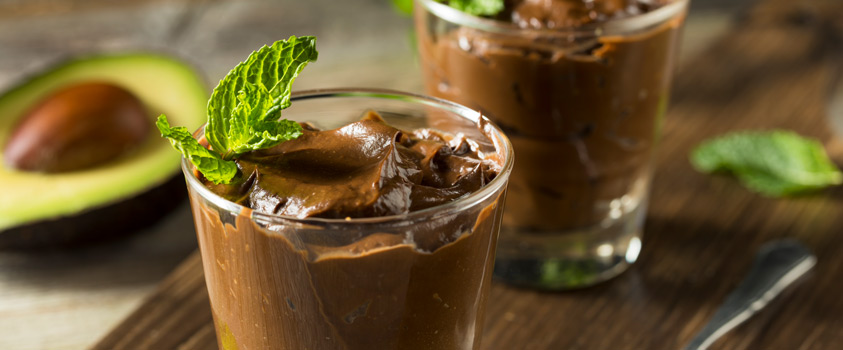 Uma ceia de natal mais leve - Mousse de abacate com cacau