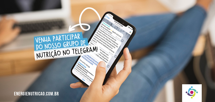 Venha fazer parte do nosso grupo de nutrição no Telegram